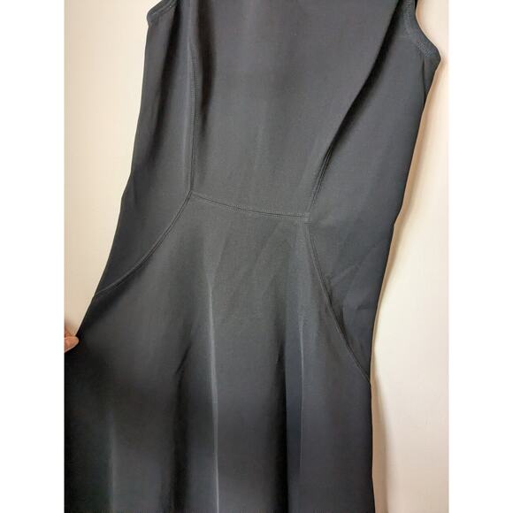 Theory Stretch Nylon Black Mod Panel Dress Retail $ 345 Size Small EUC - Picture 5 of 10
